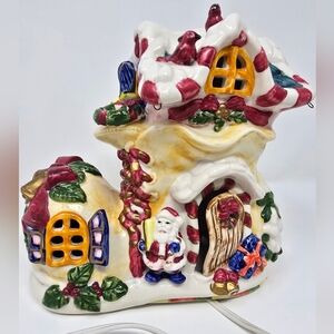 Vintage Christmas Village Shoe Ceramic Light-Up